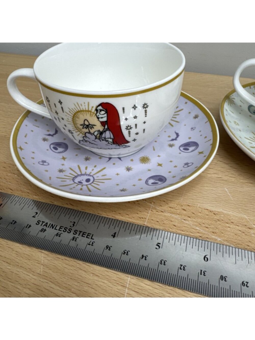 Tim Burtons Nightmare Before Christmas 6.7 Oz Mug & Saucer Set Jack Sally Design - Picture 8 of 16